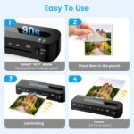 9 Inch Laminator Machine Hot & Cold with 20 Laminating Sheets and Trimmer | A4 Laminating Machine for Office, School, Business and Home - Image 6