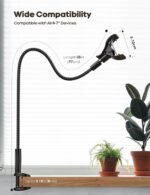 Lamicall Nylon Braided Gooseneck Phone Holder for Bed, 38" Overall Length | 360° Rotating Phone Clamp, Aluminum Core Flexible Arm, Stable Hands-Free Viewing for Bed, Desk, Headboard, Fits 4-7" Phones - Image 6