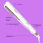 Conair Hair Straightener, Double Ceramic, 1" Extra-Long Plates | Double ceramic hair straightener for all hair types with 5 heat settings to 410°F, 30-second heat up & a claw clip - Image 3
