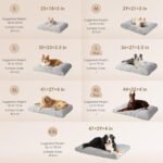 EHEYCIGA Washable Large Dog Bed for Crate 35x23 Inch, Kennel Pad for Dogs Up to 45 lbs, Plush and Comfy Pet Sleeping Mat, Grey - Image 8