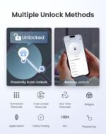 SwitchBot Lock Vision Pro Smart Lock, Palm Vein + Fingerprint, Keyless Entry Deadbolt for Front Door, Touchless Unlock, 12-Month Battery, WiFi No Hub, Auto-Lock, Matter, Apple Home, Alexa, Google - Image 9