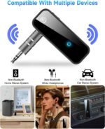 Upgraded Aux Bluetooth 5.4 Adapter for Car, 2 in 1 Bluetooth Audio Transmitter and Receiver 3.5mm Jack RCA Wireless Dongle Stereo System for TV, PC, Headphone, Home, Speaker, Amplifier, HandsFree Call - Image 8