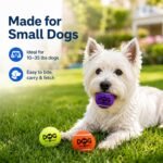 INSUM Squeaky Tennis Balls for Dogs, 2.0 Inch, 12 Pack Squeaky Dog Balls | Built in Squeaker, Durable, SGS Non-Toxic Test, Mini Tennis Balls for Small Breeds, with Mesh Bag - Image 3