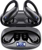 Wireless Earbuds Bluetooth 5.3 Sport Headphones with Earhooks,IPX7 Waterproof Earphones,48H Playtime Earbuds,Lightweight 7.8g,Noise Cancelling Mic Bluetooth Headphones for Running & Workout-Black - Image 2