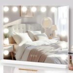 Vanity Mirror with Lights Lighted Makeup Mirror with 15 Dimmable LED Bulbs,3 Color Lighting Modes,USB Charging Port Touch Control,Sturdy Metal Frame Design 24x18 Inch,White - Image 2