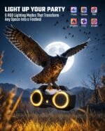 OZJ Bluetooth Speaker Outdoor Loud: 80W(Peak) with Bass, Portable Wireless Speaker with IPX7 Waterproof, 20H Playtime, RGB Lights, TWS for Outside, Beach, Work (Black) - Image 5