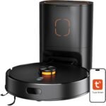 Robot Vacuum and Mop Combo, 90-Day Self-Emptying, 10,000 Pa Suction, with dToF & Laser Navigation & Smart Mapping, Anti-Tangle, 160-Min Runtime, Ideal for Hard Floors, Pet Hair & Carpets - Image 2