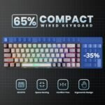 GEODMAER 65% Gaming Keyboard, Wired Backlit Mini Keyboard, Ultra-Compact Anti-Ghosting No-Conflict 68 Keys Membrane Gaming Wired Keyboard for PC Laptop Windows Gamer - Image 5