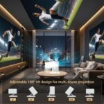 【Built-in APPS】Mini Projector With Wifi And Bluetooth, 1080P 4K Support Portable Projector, Movie Projector for Bedroom, Compatible with Smartphones/TV Stick/iPad/PS5/Laptop/HDMI/USB - Image 8
