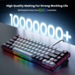 GEODMAER 65% Gaming Keyboard, Wired Backlit Mini Keyboard, Ultra-Compact Anti-Ghosting No-Conflict 68 Keys Membrane Gaming Wired Keyboard for PC Laptop Windows Gamer - Image 4