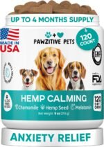 Hemp Calming Chews for Dogs - Dog Calming Chews for Anxiety Relief, Stress, Separation, Fireworks, Thunder, Travel, Vet Visits - USA Product - 120 Soft Treats with Melatonin, Chamomile, Passion Flower - Image 2
