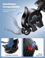 Lamicall Bike Phone Holder, Motorcycle Mount - Motorcycle Phone Holder, Handlebar Cell Phone Clamp, E-Bike Scooter Phone Clip for iPhone 17 Air Pro Max, 16 15 Plus, S20, 4.7 to 6.8" Smartphones - Image 7
