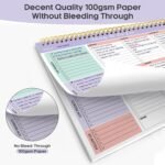 Taja Weekly To Do List Notepad, Undated Weekly Planner Pad, 8.5" x 11" | Large Desk Planner, Weekly Task Planning, College School Supplies, for Home and Office, 52 Sheets, Violet Dream - Image 5