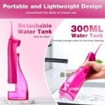 TOVENDOR Electric Water Dental Flosser Teeth Pick, Cordless Flossers Oral Irrigator IPX7 Waterproof 300ML Rechargeable Travel Water Teeth Cleaner with 5 Tips for Home Braces Care Gums Deep Cleaning - Image 7