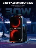 Party Bluetooth Speaker - 240W Peak Loud Speaker, Dazzling Light Show, Deep Bass, IPX4 Waterproof, 15H Battery, TWS Pairing, BT 5.3 Wireless, Portable for Home/Outdoor/Beach/Pool Party - Image 7