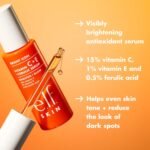 e.l.f. SKIN Bright Icon Vitamin C + E + Ferulic Face Serum Mini, Brightening & Soothing with 15% Vitamin C, Vegan & Cruelty-Free - Image 3