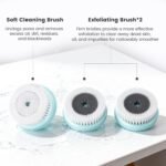 Electric Facial Cleansing Brush, 2-Way Rotating Rechargeable Face Scrubber for Daily and Deep Cleaning, 3 Modes, 3 Brush Heads, Waterproof, Face Wash Brush for All Skin Types - Image 8