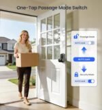 Veise VE018 Smart Knob Handle Lock - Fingerprint, App Control, Keyless Entry for Front Door and Bedroom, Electronic Digital Keypad, Auto Lock, Remote Access Sharing, Easy Installation, Matte Black - Image 8
