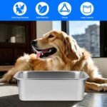 Ohtomber Stainless Steel 1.25 Gallons Large Dog Water Bowl, Metal Pet Dog Water & Food Bowl No Spilling, Outdoor Feeder Dish Plate for Cat, Big, Extra Large Pet - Image 8