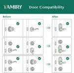 Smart Door Handle Lock with Keypad: Yamiry Fingerprint Smart Knob - Keyless Entry Digital Lock for Front Door - Deadbolt with APP - Generate Passcode Remotely - DIY Installation - Image 7