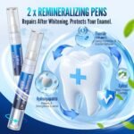 Teeth Whitening Pen Kit - 35% Carbamide Peroxide, Stain Removal, 4 Whitening Pens + 2 Remineralizing Pens, Enamel Repair, Anti-Cavity, Sensitive Teeth Care, 6 x 0.14 fl oz(Mint) - Image 6