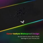BladeHawks Extra Large RGB Gaming Mouse Pad-14 Light Modes, Extended Soft LED Mouse Pad, Anti-Slip Rubber Base, Computer Keyboard Mousepad Mat (31.5 x 12 Inch) | LED mouse pad with 14 lighting modes, covers keyboard & mouse, anti-slip rubber base, waterproof surface, USB powered - Image 5
