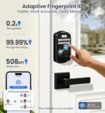 Veise VE012W WiFi Fingerprint Smart Lock for Front Door, Matte Black | App Remote, Built-in WiFi, Alexa & Google Compatible, Real-Time Alerts, Low Battery Alarm, Keyless Entry Keypad Deadbolt - Image 5