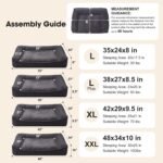 FURTIME XL Orthopedic Dog Beds Large Sized Dog, Extra Thick Supportive Comfort Pet Sofa, Ergonomic Slant Dog Couch Bed with Removable Washable Cover, Ultra Soft Surface & Non-Slip Bottom, Grey, 42" - Image 5