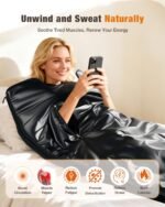 Infrared Sauna Blanket for Home, Infrared Deep Heating for Detox & Pain Relief, Portable Full Body Heat Therapy Wrap with Timer and Temp Control, 85-158°F, Machine Washable, Relaxation Gifts for Women - Image 4