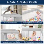Baby Playpen with Mat, 50x50 Inch Playpen with Mat Waterproof for Babies and Toddlers Play Pen Playards Safety Gate Fence Active Center Indoor - Image 9