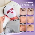 Red Light Therapy for Face, LED Face Mask Light Therapy Adjustable Brightness with 7 Color Led, Cordless & Rechargeable, Red Light Mask for Anti-Aging, Skin Brightening and Rejuvenation - Image 5