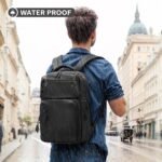 Waterproof Laptop Backpack for Men & Women, Flight Approved Anti-Theft Daypack with 15.6-inch Laptop Sleeve (Black) - Image 3