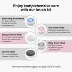 UMICKOO 3 in 1 Facial Cleansing Brush & Blackhead Remover, Rechargeable Face Scrubber with LCD Screen, IPX7 Waterproof, Deep Pore Cleaning, Exfoliating & Massaging for All Skin Types - Image 7