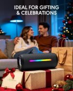 Portable Bluetooth Speaker, IPX7 Waterproof Wireless Speaker, 35W Loud Stereo Sound and Deep Bass, 24H Playtime, Bluetooth 5.4, RGB Lights, Smart Display, EQ for Home/Party/Outdoor/Gifts(Black) - Image 10