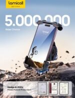 Lamicall Bike Phone Holder, Motorcycle Mount - Motorcycle Phone Holder, Handlebar Cell Phone Clamp, E-Bike Scooter Phone Clip for iPhone 17 Air Pro Max, 16 15 Plus, S20, 4.7 to 6.8" Smartphones - Image 8