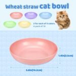 TKOnline 10 Pcs Cat Food Bowl, 5.6 Inch Plastic Shallow Pet Food and Water Dish for Relief Whisker Fatigue, Wide Cat Wet Feeding Bowls, Small Flat Dish for Indoor Outdoor Kittens Dogs - Image 3