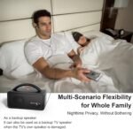 Wireless TV Speakers for Seniors, Hard of Hearing, Elderly - Up to 50ft Range, 20H Playtime, Bluetooth Audio Amplifier with Headphone Jack for Smart/Older TVs, Bedroom & Multi-Room Use - Image 5