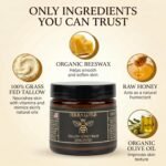 Terra Lotus - Organic Grass-Fed Beef Tallow Balm with Raw Honey - Moisturizing Cream - Handmade All-Natural Moisturizer (2 Oz, Unscented) - Image 3