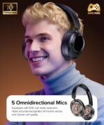 Hybrid Active Noise Cancelling Headphones, Bluetooth 6.0 Wireless Headphones Over Ear Headset with 120H Playtime, Hi-Res Audio, 5-ENC Mic, 35dB ANC Headphone Transparency Mode for Travel Office Gaming - Image 7