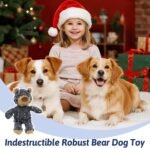 MAXBECK Dog Companion for Heavy Chewers- Indestructible Robust Bear Dog Toy, Resistant Squeaky Dog Toys for Heavy Chewers, Unbreakable Stuffed Plush Dog Toys for Aggressive Chewers (A-Navy) - Image 8