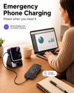 Induction Speaker 5-in-1 Wireless Bluetooth Audio for iPhone Android | No Pairing Needed, Adjustable Stand, RGB Light, Louder Sound, Emergency Phone Charging, Cool Tech Gift for Men, Women & Teens - Image 6