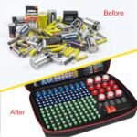 Battery Organizer Storage Box with Tester, Battery Vault Case Fireproof Waterproof Explosionproof Holder Box with Tester BT-168 Checker Carrying Case Container Bag Fit for 200+ Batteries AA AAA C D 9V - Image 7