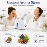 Nano Ionic Facial Steamer, 360° Rotating Arm Face Steamer for Skin Hydration & Pore Care, Home Spa Facial Steamer with Aromatherapy & Large Water Tank, Portable Skincare Tool for Home Salon Use - Image 6
