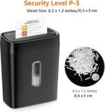 Amazon Basics 12-Sheet Cross-Cut Paper and Credit Card Shredder with Overheat Protection, Black (New Model) - Image 4