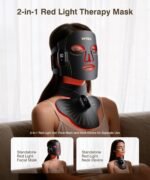 Red Light Therapy Mask for Face & Neck, 4 Modes, Cordless LED Face Mask | 680 LEDs, Red & Near Infrared Light Therapy, 2000mAh Rechargeable, Full Face Coverage, Timer, Anti-Aging Skin Firming - Image 5
