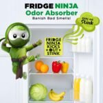 Fridge Ninja Compact Fridge Deodorizer (2 Pack) - More Effective Than Baking Soda - Compact Size Refrigerator Deodorizer Made of Activated Carbon - Image 3