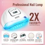 JODSONE Gel Nail Polish Kit with U V Light 32 Colors Gel Polish Nail + 4 Functional Adhesive Bottles Kit Soak Off Manicure Tools Gifts for Women - Image 6