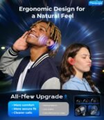 Wireless Earbuds Bluetooth Headphones, 50H Playtime Ear Buds with Mic, LED Digital Display Charging Case, IPX7 Waterproof, Deep Bass Stereo, in-Ear Earphone for iPhone Andriod Phone - Ink - Image 5