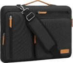 MOSISO 360 Protective Laptop Shoulder Bag, 15-15.6 inch Computer Bags | Compatible with MacBook Pro 16 inch, HP, Dell, Lenovo, Asus, Side Open Messenger Bag with 4 Zipper Pockets, Black - Image 2