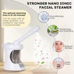 Table Facial Steamer, Face Steamer with Extendable Arm Nano Ionic Steamer for Home Salon Spa or Personal Care - Image 4
